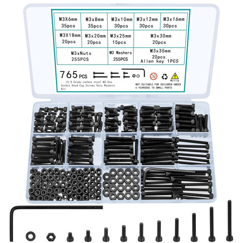 765 pcs screws - 765, and